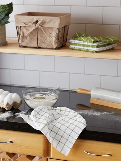 DII® Combo Windowpane Dishcloth Set